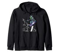 Skateboarding alambre de púas Alien-Skateboarder Sudadera con Capucha