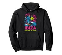 Skateboarding Ibiza Islas Baleares Retro Hombre Vida Playa Sudadera con Capucha