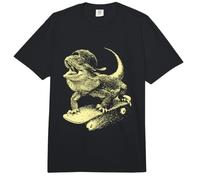 Skateboarding Iguana Skateboarder Animal Art Skater Gráfico Comfort Colors Adult Heavyweight T-Shirt