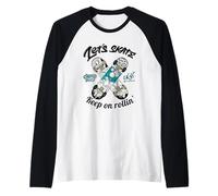 Skateboarding with Graffiti Style, Skateboard Graphic Design Camiseta Manga Raglan
