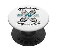 Skateboarding with Graffiti Style, Skateboard Graphic Design PopSockets PopGrip Adhesivo