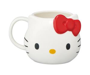 SKATER CHMGD4-A - Taza de cerámica Hello Kitty Sanrio, 390 ml, troquelada