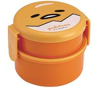 Skater ONWR1-A - Fiambrera redonda, 17.5 fl oz (500 ml), con tenedor, cara Gudetama, Sanrio, hecho en Japón