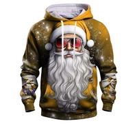 Skater Ropa Niños Hombre 3D Jersey Navidad Manga Larga Sudadera Mujer Negro, naranja, 3XL