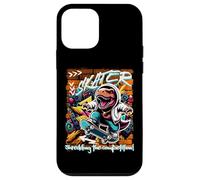 Skater Shredding The Competition! Divertido Dinosaurio T-Rex para niños Carcasa para iPhone 12 Mini