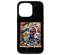 Skater Shredding The Competition! Divertido Dinosaurio T-Rex para niños Carcasa para iPhone 13 Pro