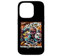 Skater Shredding The Competition! Divertido Dinosaurio T-Rex para niños Carcasa para iPhone 14 Pro