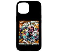 Skater Shredding The Competition! Divertido Dinosaurio T-Rex para niños Carcasa para iPhone 15