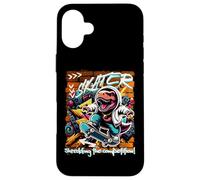 Skater Shredding The Competition! Divertido Dinosaurio T-Rex para niños Carcasa para iPhone 16 Plus