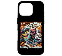 Skater Shredding The Competition! Divertido Dinosaurio T-Rex para niños Carcasa para iPhone 16 Pro
