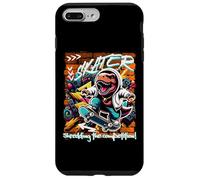 Skater Shredding The Competition! Divertido Dinosaurio T-Rex para niños Carcasa para iPhone 7 Plus/8 Plus