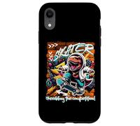 Skater Shredding The Competition! Divertido Dinosaurio T-Rex para niños Carcasa para iPhone XR