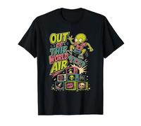 Skater Skateboarding Retro Camiseta gráfica económica, Hombre, Negro, XL