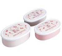 Skater SRS3SAG-A Hello Kitty Line Design Lunch Box, 28,9 FL oz (860 ML), Set of 3, Sellado Containers, Made in Japan