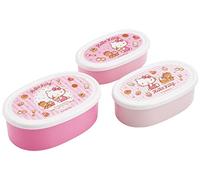 Skater SRS3SAG-A Hello Kitty Lunch Box, Sweets, Sanrio, 28,9 FL oz (860 ML), Set of 3, Seling Containers, Storage Container, Girls, Made in Japan