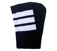 SKATERSOCKS - Calcetines de tubo hasta la rodilla para patinaje. - 25-070, 25, Black/White stripes style 1