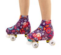Skates Cover,Rollschuhe und Eistschuhe Überzieher,Überziehsocke für Rollschuhe,Schlittschuhe Schoner,Schutz für Roller Inline Skates,Eislaufschuhe,Schützen für Eiskunstlauf,Eislauf,Eislaufing (Floral,