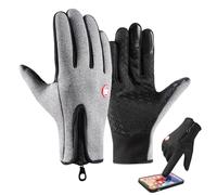 Skatesfor Gloves-Sakesfor Ultimate Waterproof & Windproof Thermal Non-Slip Gloves,Touch Screen Sports loves for Winter Cycling, Sports (Gray)