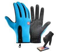 Skatesfor Gloves-Sakesfor Ultimate Waterproof & Windproof Thermal Non-Slip Gloves,Touch Screen Sports loves for Winter Cycling, Sports (Blue)