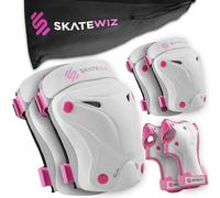 SKATEWIZ Protecciones Patines Niña, Rodilleras Niño, Protecciones Patines Niño - Rodilleras Patines Niña, Rodilleras Niña - Rodilleras Patinaje Niña - Protect-1 Talla XS Rosa