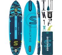 Skatinger Tabla de Remo Inflable súper Ancha de 11 pies 6 x 35 Pulgadas, Tabla de Surf de Remo Ancha Ultra Estable para 2 + 1 Personas/Familia/tamaño Grande con Correa para el Hombro, Mochila de 100