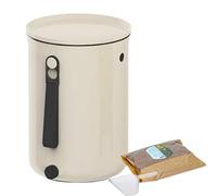 Skaza Exceeding Expectations Bokashi Starter Set para residuos de Cocina y compostaje con Activador de Fermentación 1 kg, 9.6 L, Crema/Blanca