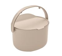 Skaza Organko Daily - Cubo de Basura de Compost (3,3 L), pequeño Cubo de Basura de Mesa con Tapa, plástico Reciclado, fácil de Limpiar en el lavavajillas, Capuchino