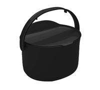 Skaza Organko Daily Papelera orgánica 3,3L con Tapa y asa para la Cocina | Apertura con una Sola Mano | Cubo de Basura Hecho de plástico Reciclado posconsumo (Negro)