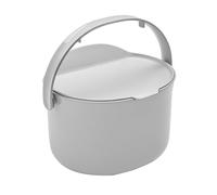 Skaza Organko Daily Papelera orgánica 3,3L con Tapa y asa para la Cocina | Apertura con una Sola Mano | Cubo de Basura Hecho de plástico Reciclado posconsumo (Gris Claro)