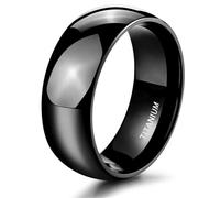 Skcess 2/4/6/8 mm Hombre Anillo de acero de titanio, Forma Clásica Anillo de Boda para Hombres, Unisex Anillos Pareja Anillos Talla 47 - 70