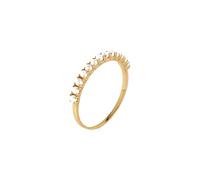 Skcess Alianzas de oro amarillo de 9 K/14 K, perla, anillo de eternidad para mujer, 61 (19.4), Metal precioso, Perla