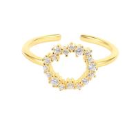 Skcess Anillo de boda de oro rosa de 9 K/14 K, blanco Moissanite, anillo de boda, anillo ajustable, anillo de eternidad para mujer, 45 (14.3), Metal precioso, Moissanita