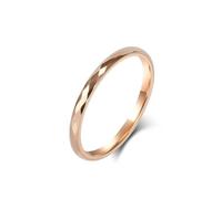 Skcess Anillo de boda para hombre de acero de tungsteno, 2 mm, forma de rombo, anillo de compromiso, hombre, anillo de boda, vintage, oro rosa, talla 62 (19,7)