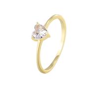 Skcess - Anillo de compromiso de oro amarillo de 9 K/14 K/18 K para mujer, anillo de compromiso solitario moissanita para mujer, en forma de corazón, 5, Oro amarillo, Moissanita