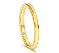 Skcess Anillo de mujer de acero de tungsteno, fino, fino, pulido, forma pulida, anillo de compromiso, talla 47-67
