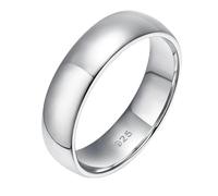 Skcess Anillo de mujer de plata de ley 925, forma clásica, alianzas para mujer, anillo de boda, talla 49 - 69