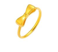 Skcess Anillo de oro amarillo de 24 quilates para mujer, anillos de mujer nudo, 20, Sin piedras preciosas