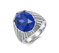 Skcess Anillos de acero inoxidable para hombre, 20 mm, con rejilla ancha, para hombre, anillos de compromiso, tallas 54-70