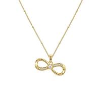 Skcess Collar para mujer con forma de infinito, regalo con circonita, cadena de oro