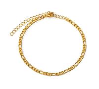 Skcess Fuss - Joya para mujer, oro amarillo de 14 K, Au 585, joya para el pie, estilo bohemio, regalo para mujeres, adolescentes, niñas, para mujer, 30 cm de longitud