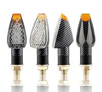 Skday Intermitentes Moto Homologados,Intermitentes Moto 12V Motorcycle Gurn Light Blinkers Lighters Indicator Lights Amply Flashing(Snake Transparent)