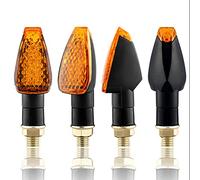 Skday Intermitentes Moto Homologados,Intermitentes Moto 12V Motorcycle Gurn Light Blinkers Lighters Indicator Lights Amply Flashing(Yellow black)