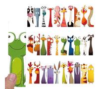 SKDFHOD 30 Marcapáginas de Animales Para Niños, Marcapáginas adhesivos, Adhesivos para Escribir y Quitar, Tema Cute Animals, Divertidos Incentivos de Lectura en el Aula(animal divertido)
