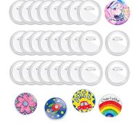 SKDFHOD 50 PCS Buttons Selber Make ohne Buttonmaschine, Chapas Personalizadas Broche Botón, 58mm Boton de Pin Redondo, Chapas Pin Transparente de Acrílico, Botones Transparentes de Acrílico