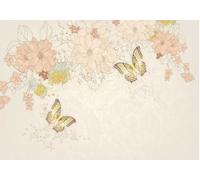 skdhlifpj Papel Pintado Acuarela 3d Tejido No Tejido Fotográfico Pintura Al Óleo Europea Con Flores Transparentes Y Motivos Florales Para Pared 400cmx280cm Madera Rayas Fotomurales