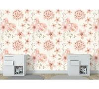 skdhlifpj Papel Pintado Fotográfico 3d Floral Vintage 300cmx256cm Rosas Rojas Y Hojas De Estilo Europeo Tejido No Tejido Decoración Paredes Fotomurales