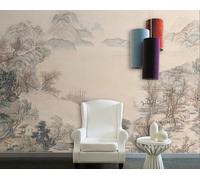 skdhlifpj Papel Pintado Fotográfico 3d Paisaje Rural Chino Vintage 150cmx105cm Bosque De Montaña Tropical Tejido No Tejido Decoración Paredes Fotomurales