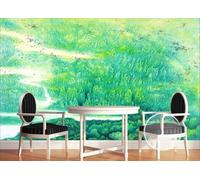 skdhlifpj Papel Pintado Fotográfico 3d Paisajes Naturales Verdes 150cmx105cm Vista Aérea Abstracta De Montañas Y Ríos Naturales Con Gansos Salvajes Volando Hacia El Sur Tejido No Tejido Decoració