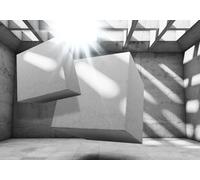skdhlifpj Papel Pintado Geométrico 3d Tejido No Tejido Fotográfico Fondo Minimalista Y Moderno Con Espacio Ampliado Y Motivos Geométricos Tridimensionales 400cmx280cm Madera Rayas Fotomurales