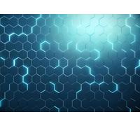 skdhlifpj Papel Pintado Geométrico 3d Tejido No Tejido Fotográfico Papel Pintado Abstracto Con Motivos Geométricos Azules Y Tecnológicos 400cmx280cm Madera Rayas Fotomurales